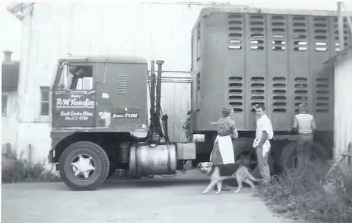 A trailer to hold animals back in the old days.